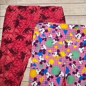 New Lularoe Disney/Valentines TC Leggings Bundle